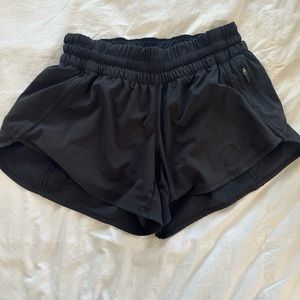 Lululemon Running Track That Lined Shorts, size 8; good condition, mid-rise